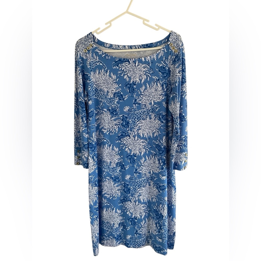 Lilly Pulitzer Sophie dress UPF 50+ sun protection. Boca Blue Sz M